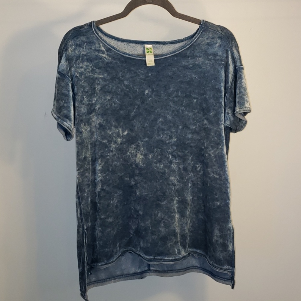 GreenTea blue velvet look and feel Tshirt size M